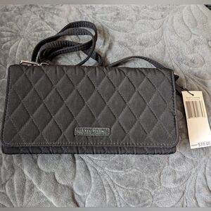 Vera Bradley Wallet Crossbody in Classic Black NWT